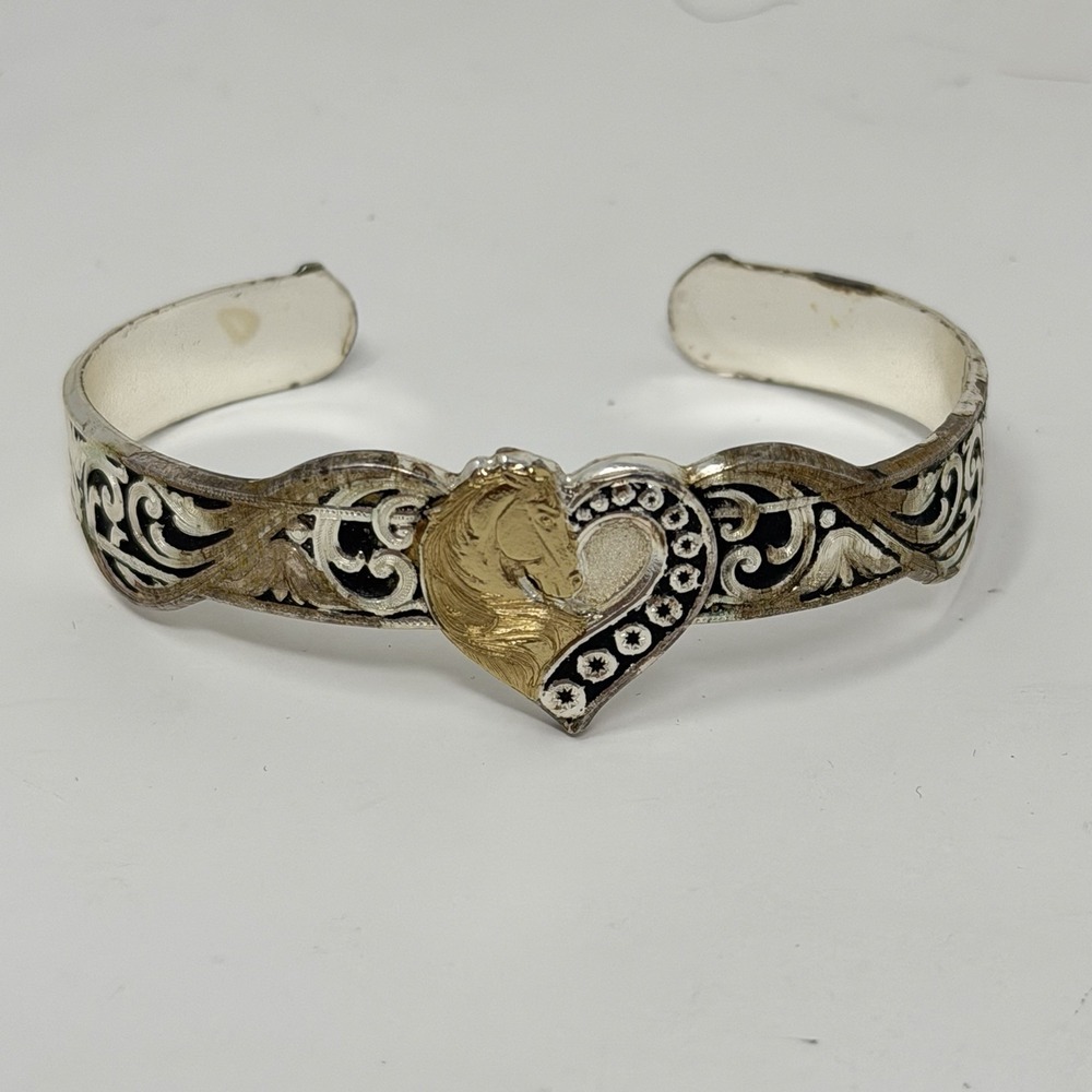 Vintage Montana Silversmiths Sterling Silver Plated Cuff Bracelet, 20.4 Grams